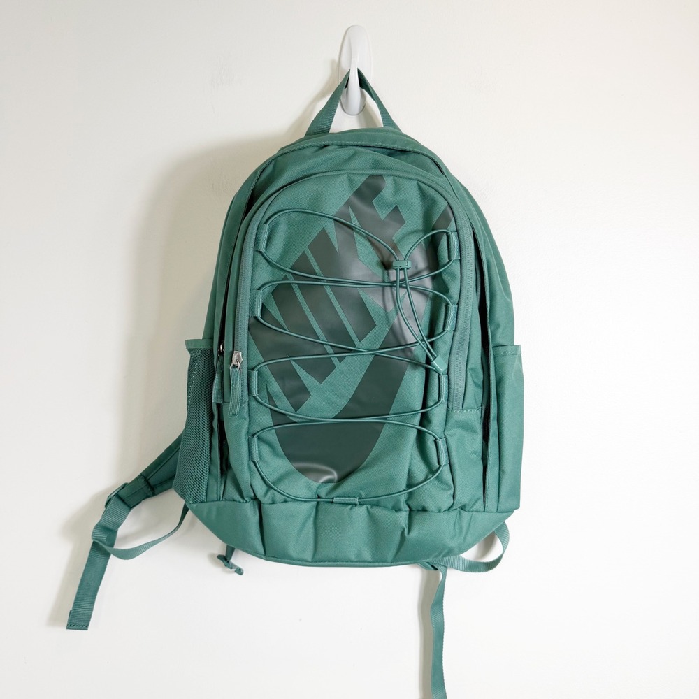 Nike Hayward Backpack Unisex Bicoastal Green Bungee Cord School Sport Bag